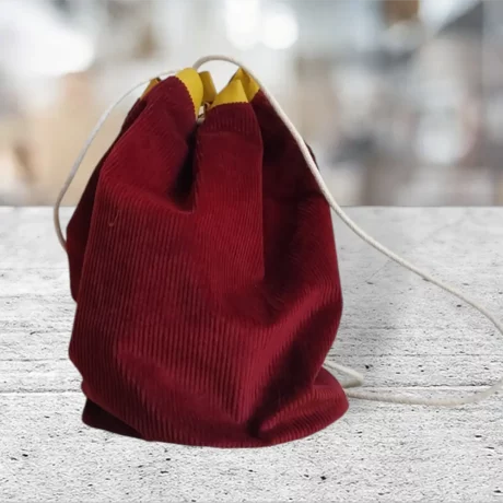 Sac polochon velours bordeaux