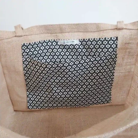 Intérieur sac toile de jute