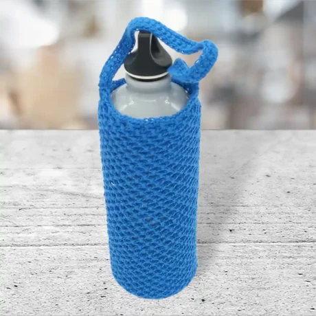 Porte bouteille crochet bleu