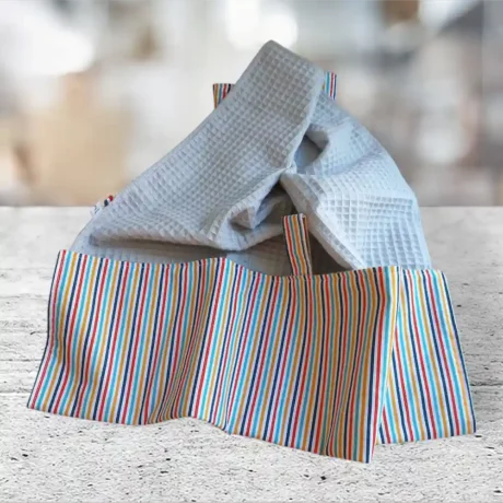 torchon rayé multi couleurs