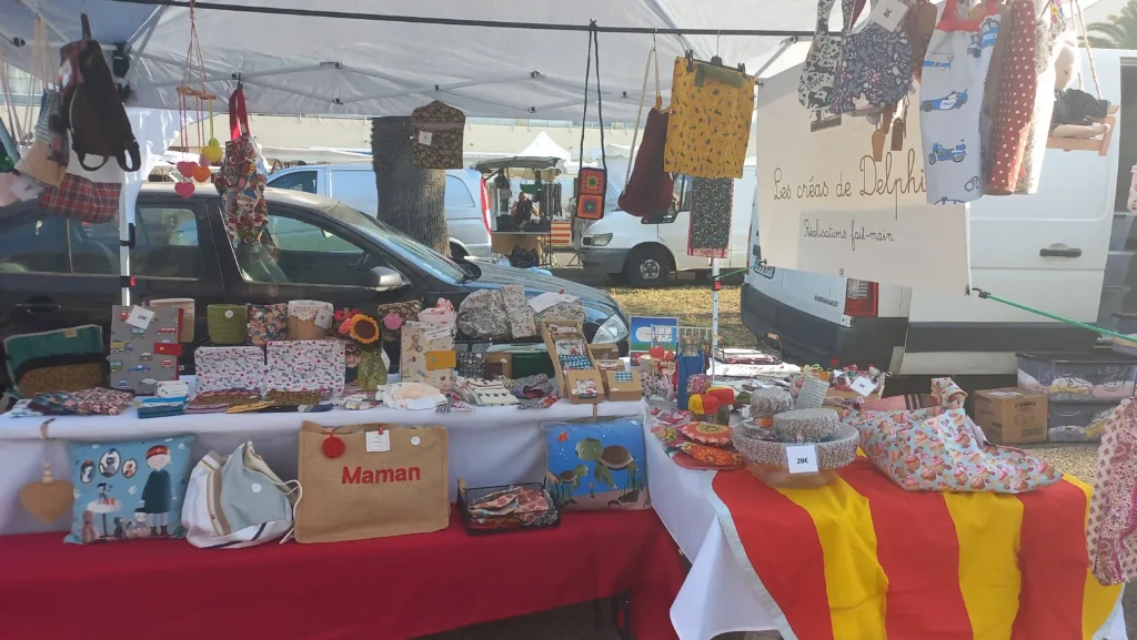 Stand du marché avec mes différentes créations