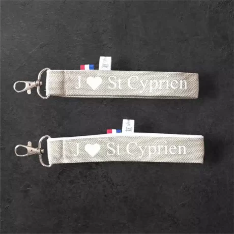 Porte clé St Cyprien blanc